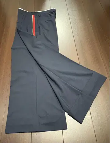 자라 네이비 와이드 팬츠 사이드 스트라이프 새상품급