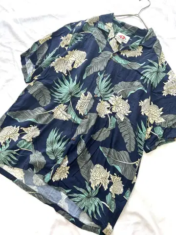 구제 의류 셔츠 알로하 Hawaii USA제 오픈 카라