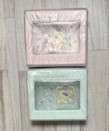 산리오 뽑기 폼폼푸딩 트렁크 케이스 핑크 민트 블루