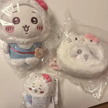 산리오 치이카와 봉제 인형 파우치 마스코트 세트 키티