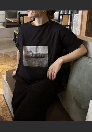 SELECTMOCA by son 모듬 프린트 오버 사이즈 티셔츠