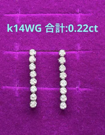 k14WG 다이아몬드 귀걸이