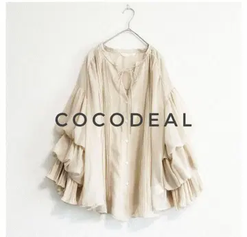 COCODEAL 티어드 벌룬 슬리브 블라우스 베이지 2