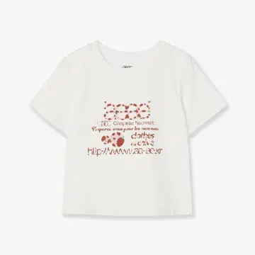 aeae WEB LOGO CROP T-SHIRTS 딸기
