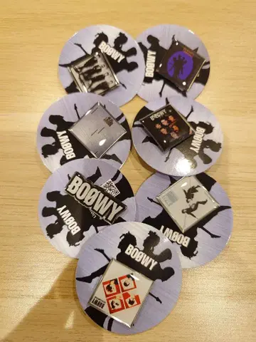 가챠가챠 BOOWY 핀 배지 7종 세트