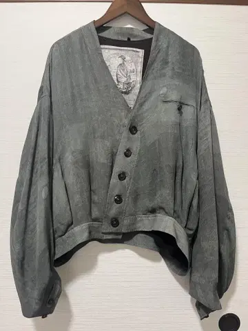 ziggy chen 24SS 실크 올 패턴 봄버 자켓