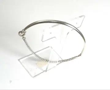 실버 925 여성용 뱅글 블레스 체인 포함 전체 길이 약 16cm