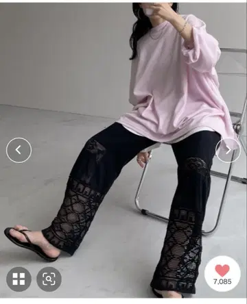 wee9s 빈티지 라이크 레이스 팬츠