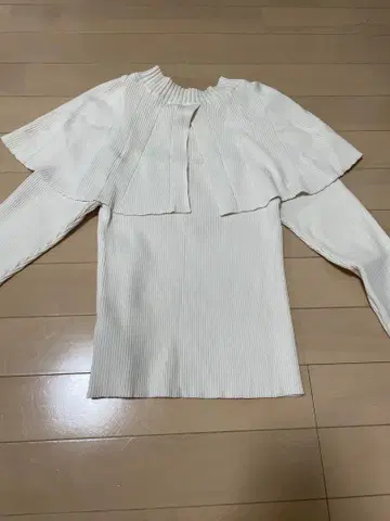 SNIDEL 화이트 리브 니트 탑