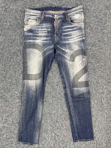 DSQUARED2 스키니 데님 로고 디자인 블루 계열