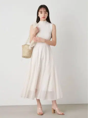 A6289 스나이델 롱 원피스 베이지 코튼 레이온 00