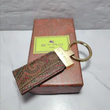 ETRO 키링 페이즐리 무늬 가죽 에트로 키링 박스 포함