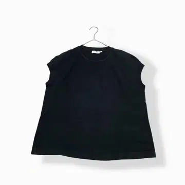 선스펠 슬리브리스 크루넥 무지 코튼 티셔츠 블랙 2