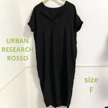 URBAN RESEARCH ROSSO 코쿤 오버 원피스 린넨/BK
