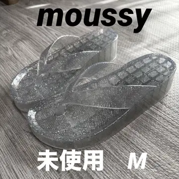 새상품 CLEAR WEDGE BEACH SANDALS 통굽 비치 샌들 M
