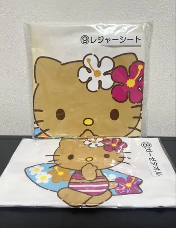 산리오 헬로키티 일광화상 당첨 복권 거즈 타월 레저 시트