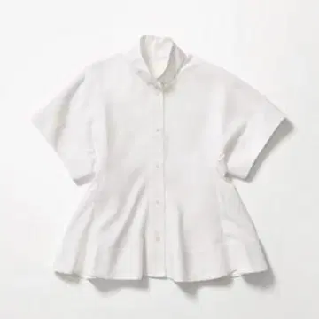 cccmalie 페플럼 반팔 블라우스 F 화이트