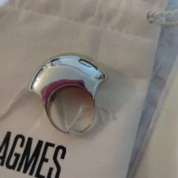 AGMES 실버 반지 파우치 포함 임팩트 있는 제품입니다!