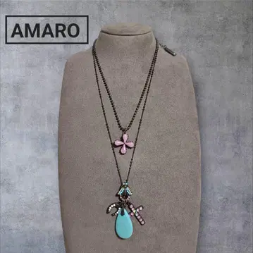 AMARO 아마로 목걸이 발굽 말 크로스 곤충 럭키
