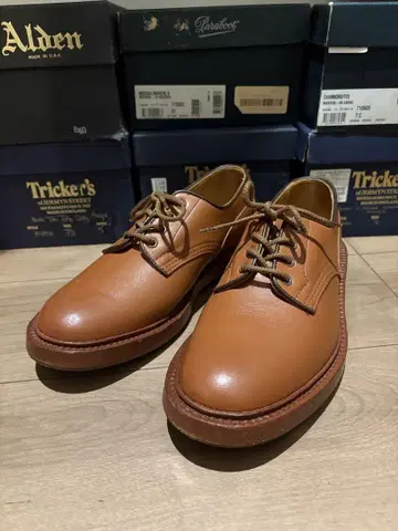 새상품급 Tricker's 플레인토 우드스탁 M5636 UK7.5