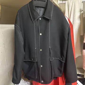 PUBLIC TOKYO 스티치 콤비 블루종 M 사이즈