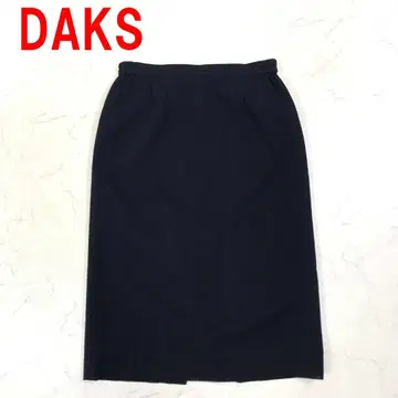 A6302 DAKS 닥스 미디 스커트 블랙 울 100% 73-99