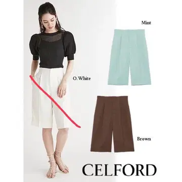 CELFORD / 셀포드 린넨 라이크 하프 팬츠 36 사이즈