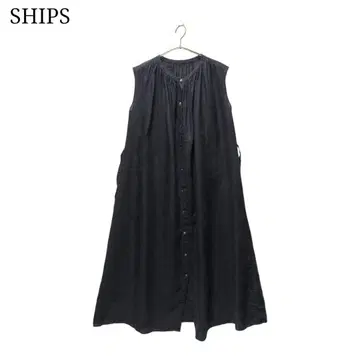 SHIPS 린넨 원피스 블랙 쉽스