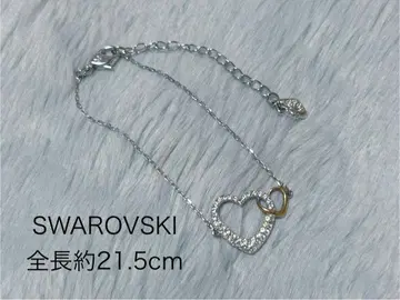 SWAROVSKI 하트 모티브 팔찌 약 21.5cm