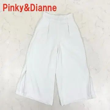 A6310 핑키앤다이안 7부 기장 팬츠 화이트 폴리에스테르 100% 34