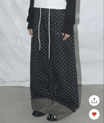 fancy club 팬시 클럽 도트 롤업 팬츠 도트 패턴 데님