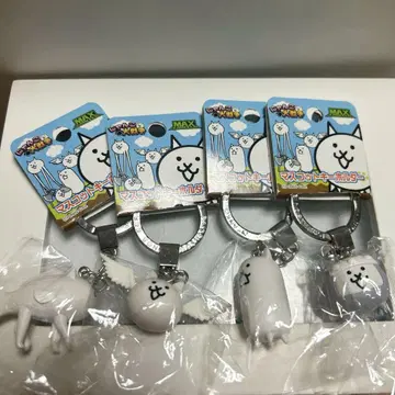냥코 대전쟁 마스코트 키링 4개 세트