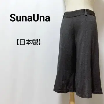 SunaUna 주식회사 월드 일본제 사이드 지퍼 가우초 팬츠