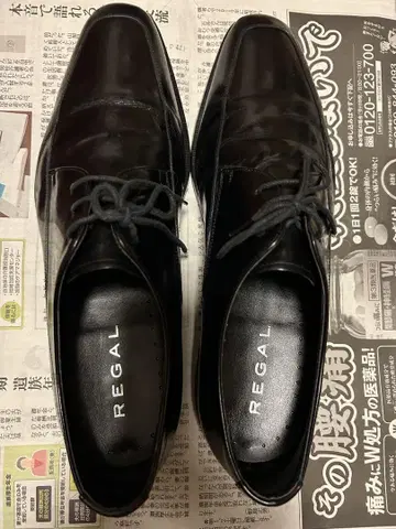 REGAL 남성용 블랙 가죽 신발