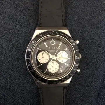 최종 가격 인하! TIMEX Q 크로노그래프 블랙 중고품 사용감 있음