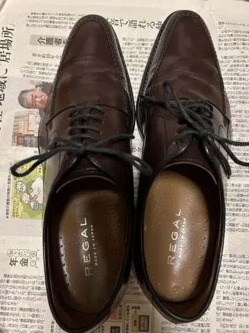 REGAL 남성용 브라운 가죽 신발
