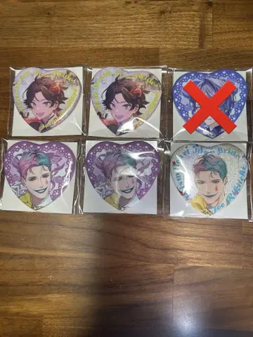 니지산지 준 브라 하트형 캔뱃지