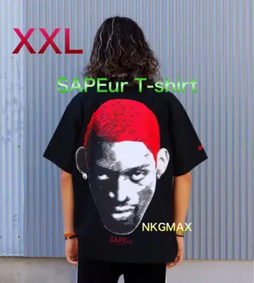 SAPEur 사풀 레드 헤드 티셔츠 블랙 XXL 미사용 새상품