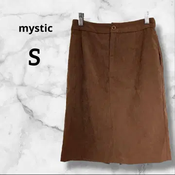 mystic 미스틱 브라운 타이트 스커트 S 심플 돌려입기 뛰어난 세련된