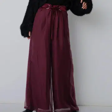 Ezick 시어 레이어드 와이드 팬츠
