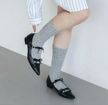 EVOL 더블 리본 소프트 포인트 펌프스 22.5cm