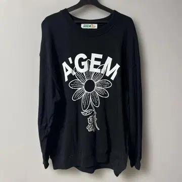 A'GEM 나인 블랙 맨투맨 트레이닝복