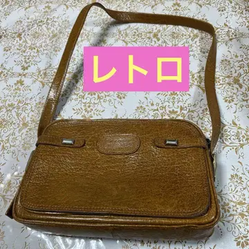 여성용 백 브라운 가죽 숄더백