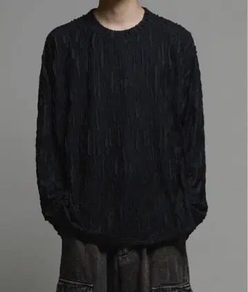 Striped crepe long T-shits/양류 롱 T S 사이즈