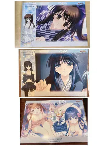 WHITE ALBUM2 콜라보 카페 혜택 런천 매트 카즈사 유키나