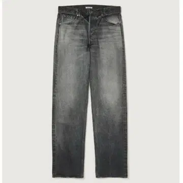 오라리 24AW 페이드 헤비 데님 와이드 팬츠