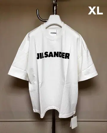 새상품 XL 질샌더 24aw 브랜드 로고 티셔츠 화이트 6119