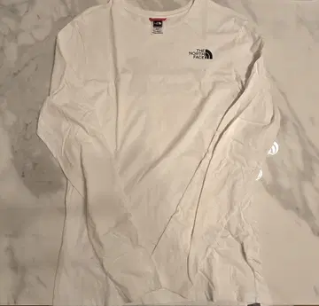 THE NORTH FACE 화이트 긴팔 티셔츠 M