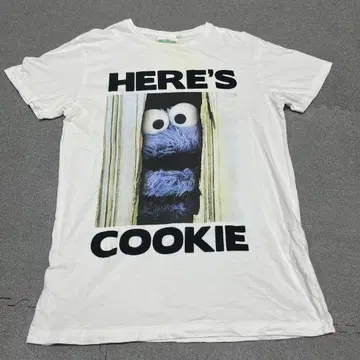 795 90년대풍 샤이닝 모티브 COOKIE 문 엿보기 파랑 괴수 화이트
