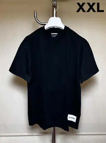 새상품 XXL 질샌더 24ss 팩 티셔츠 검은 장미 17109